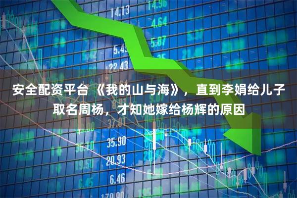 安全配资平台 《我的山与海》，直到李娟给儿子取名周杨，才知她嫁给杨辉的原因